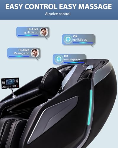4D Massage Chair Full Body Zero Gravity SL Track Black Y3071
