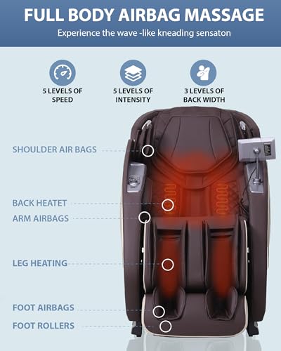 4D Massage Chair Full Body Zero Gravity SL Track Black Y3071