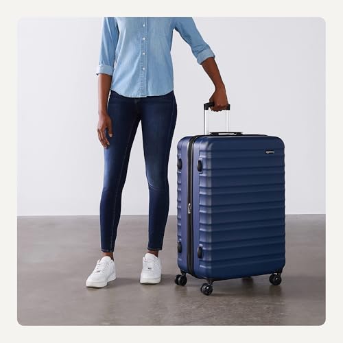 Amazon Basics 21" Hardside Carry-On Luggage with Wheels, Expandable, Black L489