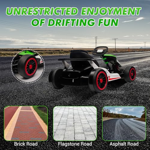 24V Electric Go Kart Drifting Ride On Car for Kids 6-12 Years Old T574114