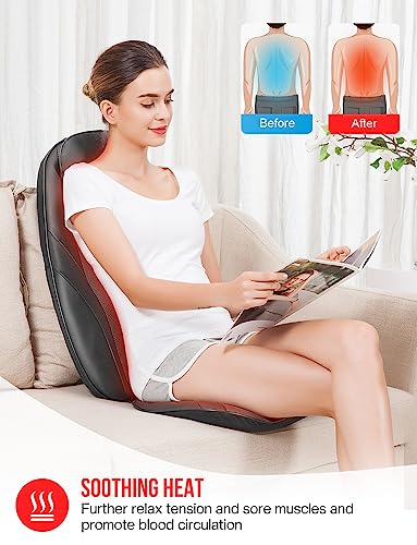 Snailax Shiatsu Massage Cushion with Heat for Home Office I743