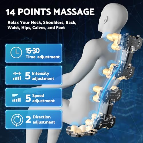 Zero Gravity Full Body Massage Chair with Shiatsu Recliner and 14 Massage Points F709903