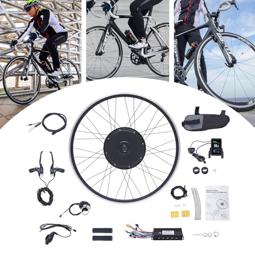 Electric Bike Conversion Kit 48V 1000W 700C Front/Rear Hub Motor with LCD Display R6066