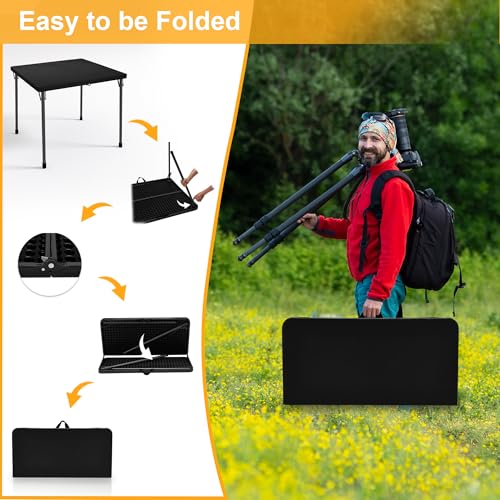 34" Folding Card Table with Carrying Handle for Camping, Picnic, Office, Party, White M761544