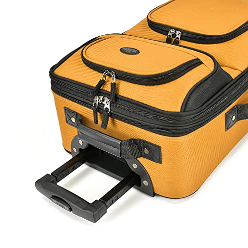 U.S. Traveler Rio Expandable Carry-on Luggage, Orange R95197
