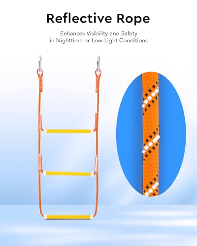 CO-Z 3 Step Removable Dock Ladder for Pontoon Boat, Aluminum Swim Ladder with Nonslip Tread O80708
