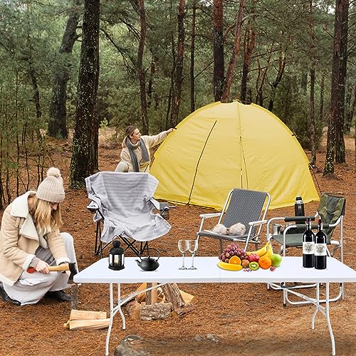 Portable Plastic Folding Table 4ft Heavy Duty Indoor Outdoor Y145657