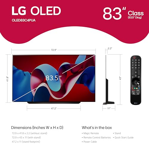 LG 65-Inch Class OLED evo C4 Series Smart TV 4K with Magic Remote E146