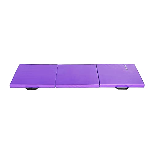 BalanceFrom Folding Gymnastics Mat, Thick Yoga & Workout Pad, Blue S867369