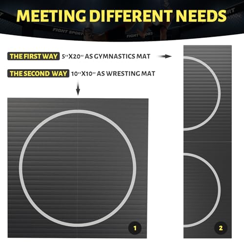 10' x 10' Wrestling Mat for Martial Arts & BJJ Training K566714