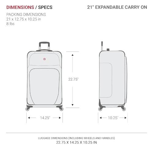SwissGear Sion Softside Expandable Roller Luggage 3 Piece Set N784870