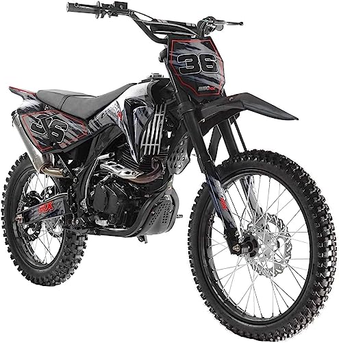 HHH Apollo AGB36 Motorcycle DB36 Dirtbike 250cc 5-Speed Manual Clutch Gas Bike, 21/18 inch Tires, Green J302149