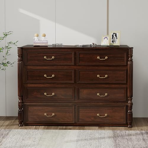 Solid Wood Murphy Bed Cabinet Full with USB Charging Ports and Storage Drawer, Ebony D190415