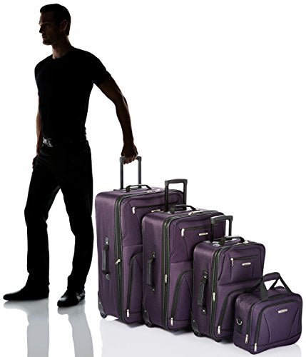 Rockland Journey Softside Upright Luggage Set, Expandable, 4-Piece K56322
