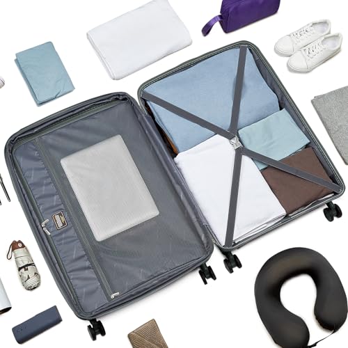 LARVENDER Luggage Sets 3 Piece, 20in Carry On PP Hardshell Suitcase with Spinner Wheels Q3160