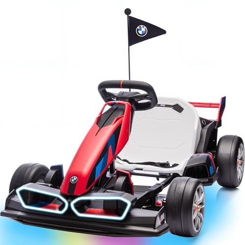BMW Licensed 24V 9AH Electric Drift Kart for Kids, 7.5 MPH, Grey F94684