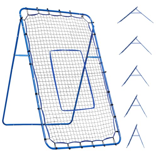 Volleyball Rebounder Net, Adjustable Pitchback Trainer for Backyard F7857