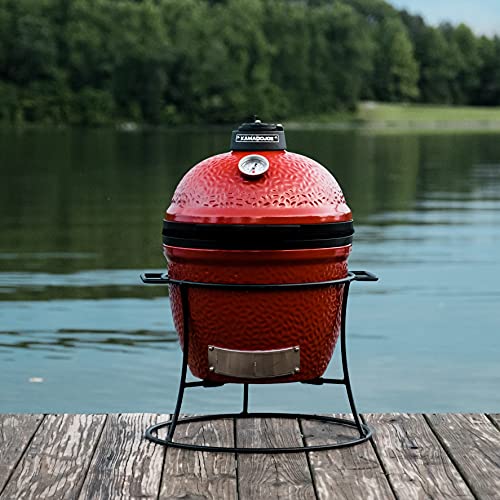 Kamado Joe Joe Jr 13.5-inch Portable Ceramic Charcoal Grill, Red M736033