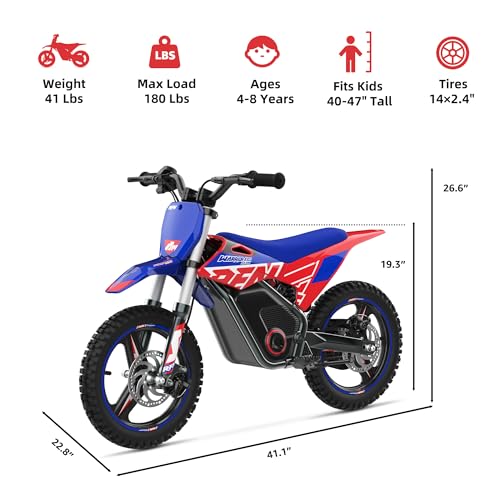 E500 36V Kids Electric Dirt Bike 700W Motor Off-Road Motorcycle for Ages 4-8 J84202