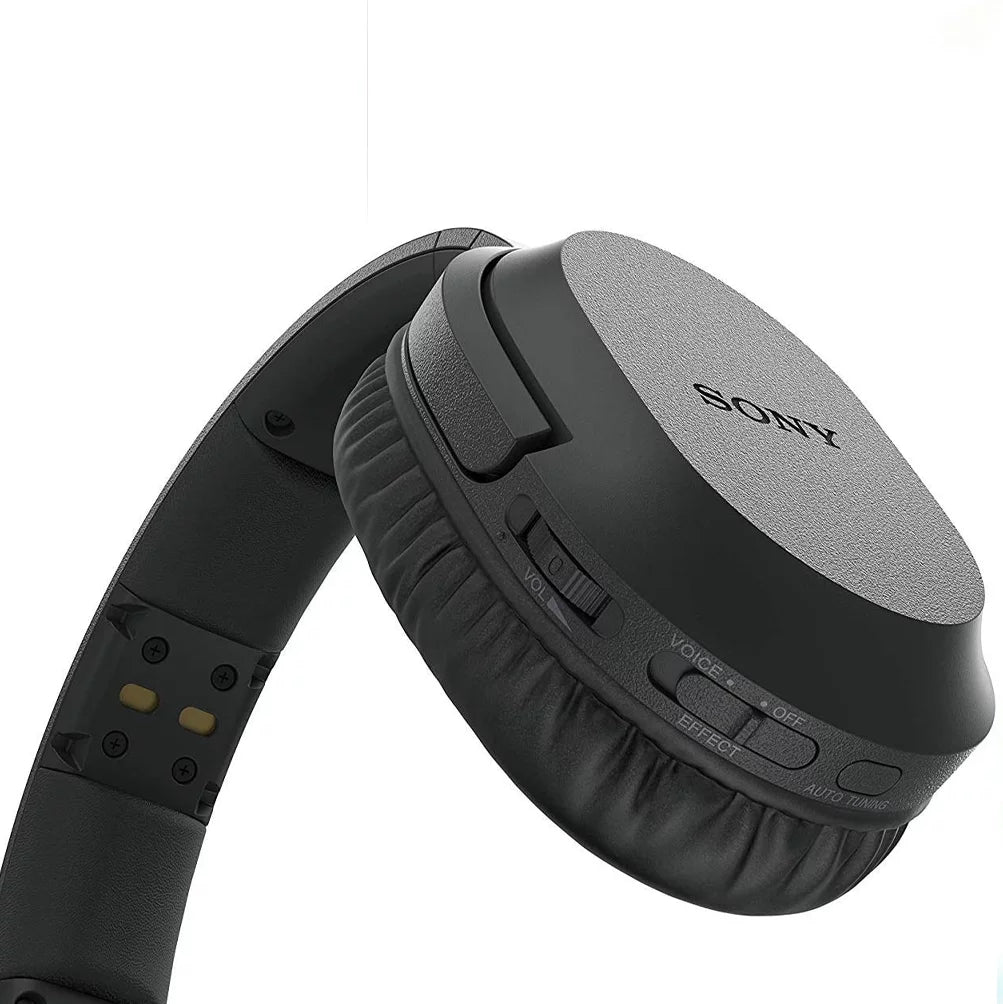 Sony Wireless Over Ear Headphones for TV Watching (WHRF400R) with Transmitter Dock and RCA Adapter X506