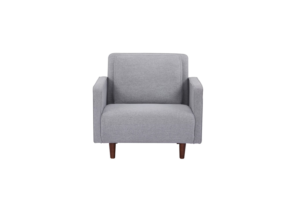 Artdeco Home Panama Polyester Convertible Futon Sofa Chair Light Gray N140