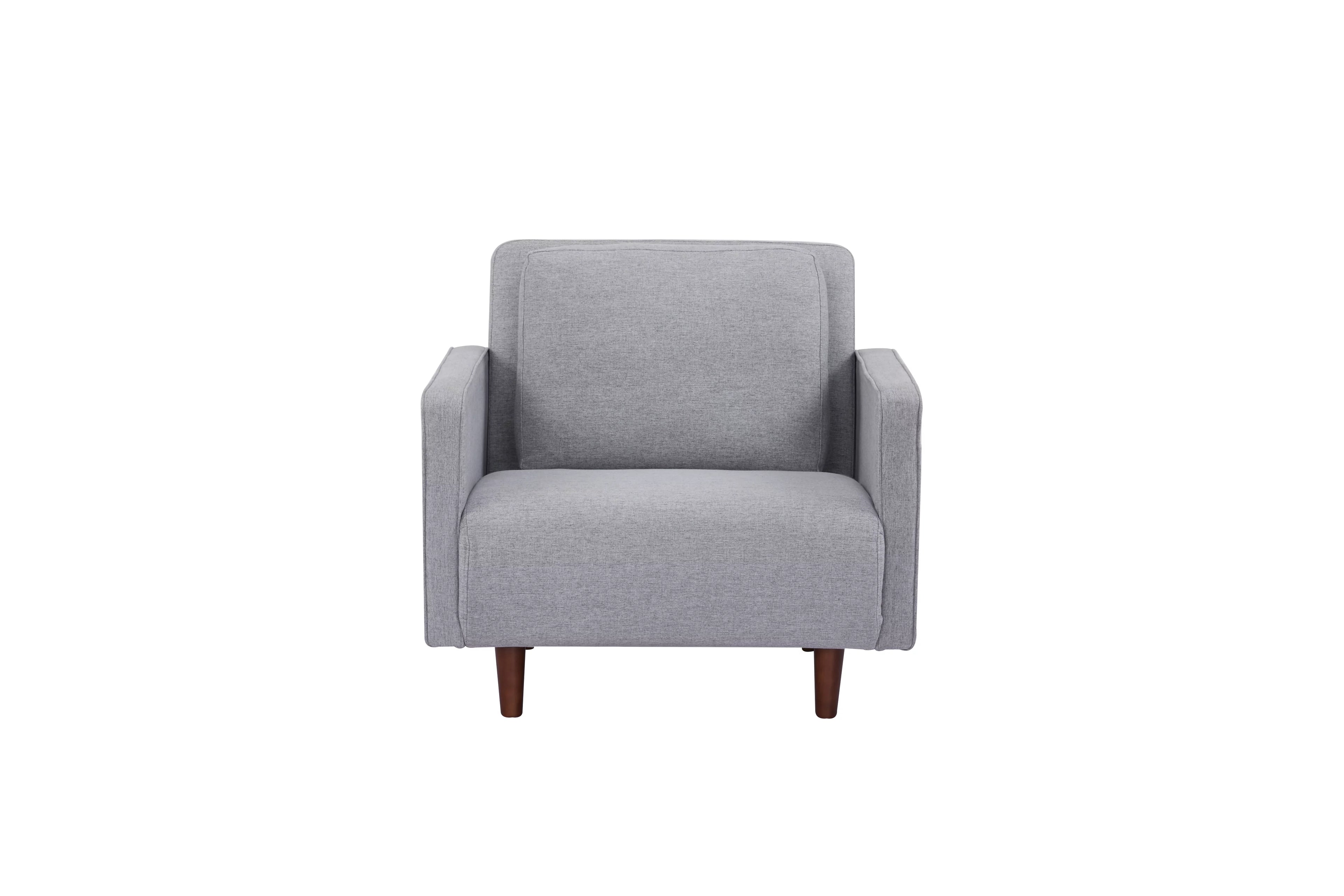 Artdeco Home Panama Polyester Convertible Futon Sofa Chair Light Gray N140
