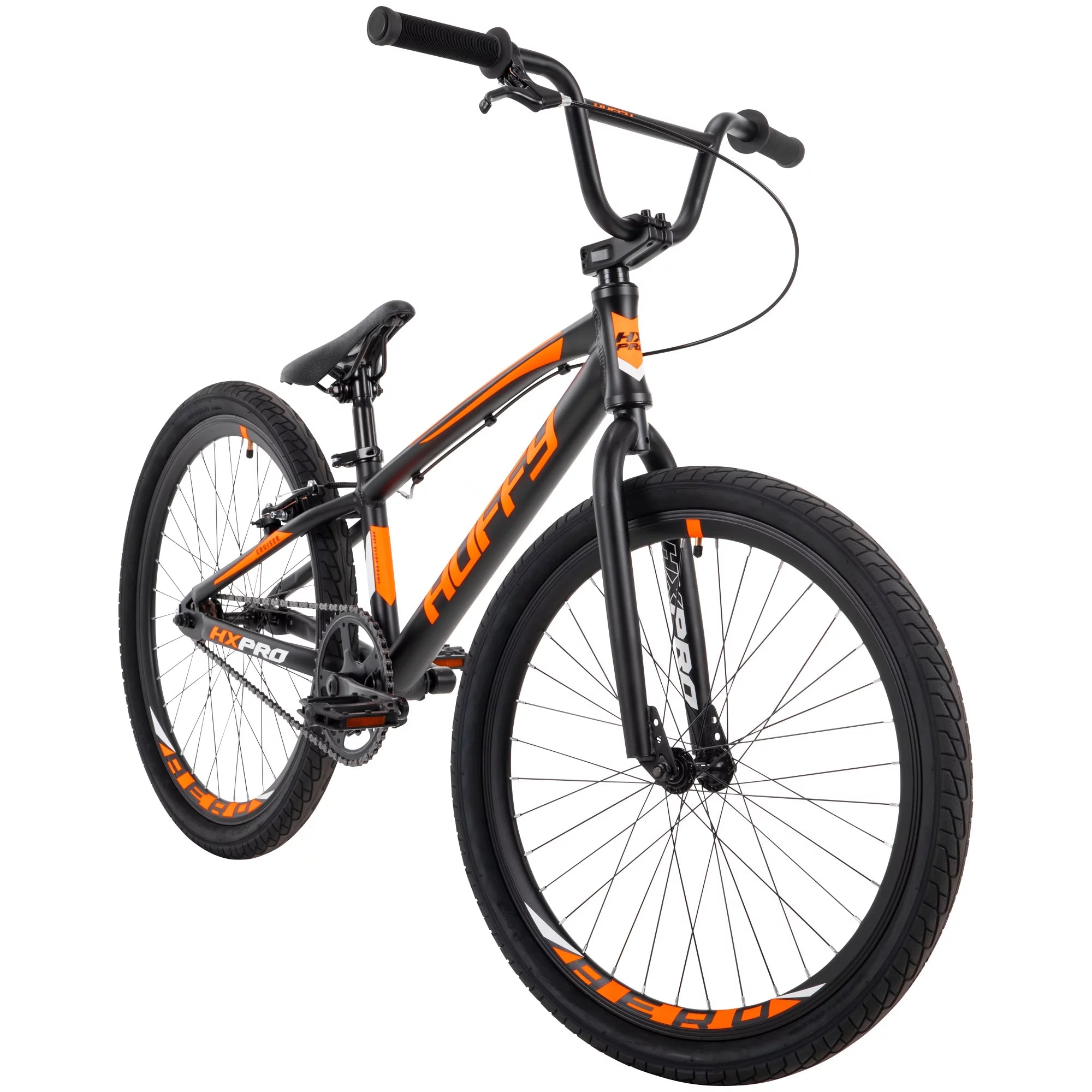 Huffy HX Pro Cruiser 24-inch Aluminum BMX Bike, Black/Orange X7485