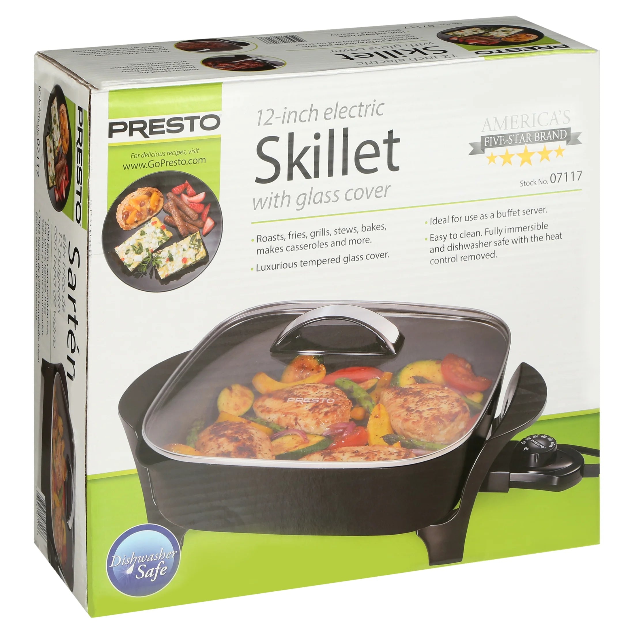 Presto 12" Electric Skillet with Glass Cover E84898