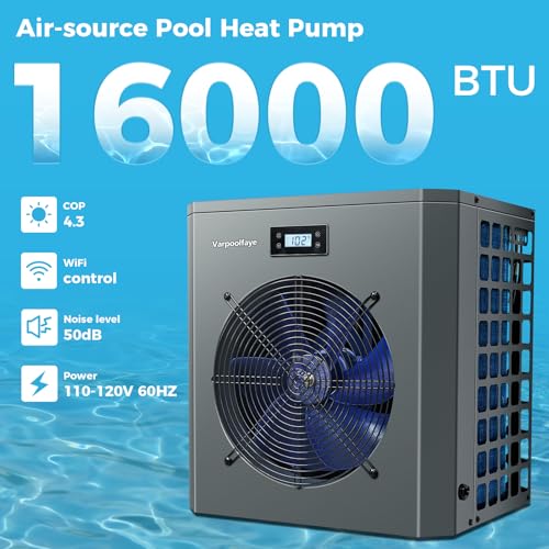 27000 BTU Electric Pool Heater for Above Ground & Inground Pools, WiFi Control, 120V U93482