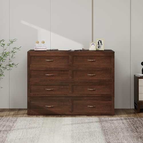 Solid Wood Murphy Bed Cabinet Full with USB Charging Ports and Storage Drawer, Ebony D190415