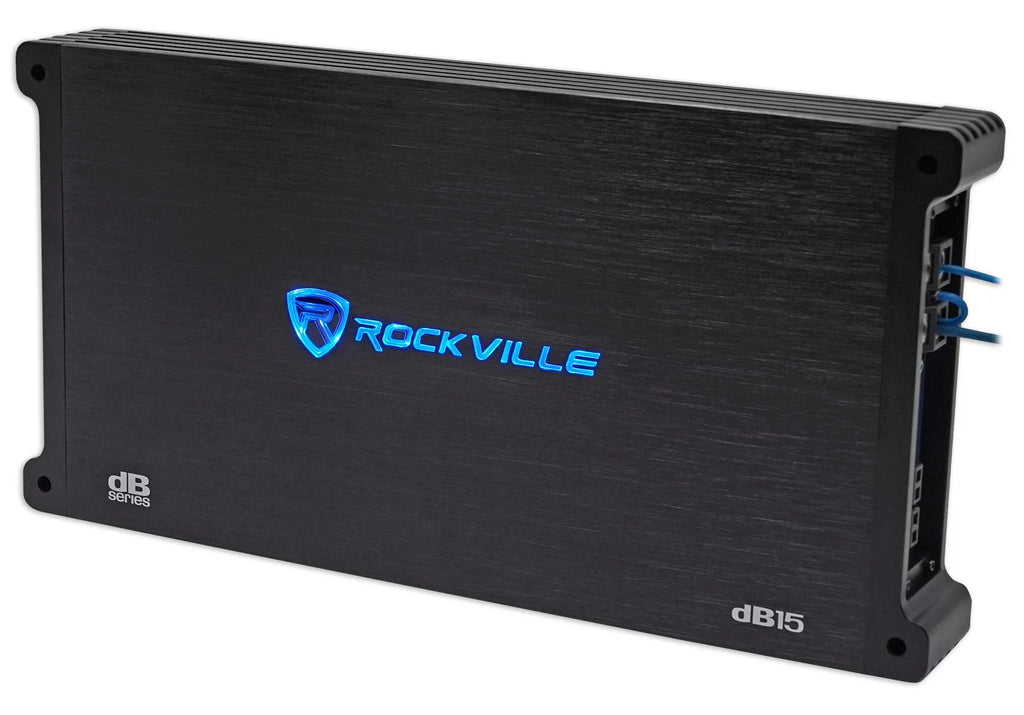 Rockville dB15 6000W Peak Mono 2 Ohm Amplifier with Amp Kit P955