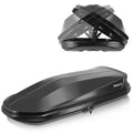 White Rooftop Cargo Box Carrier 21 Cubic Feet Dual Side Opening Waterproof Y6692