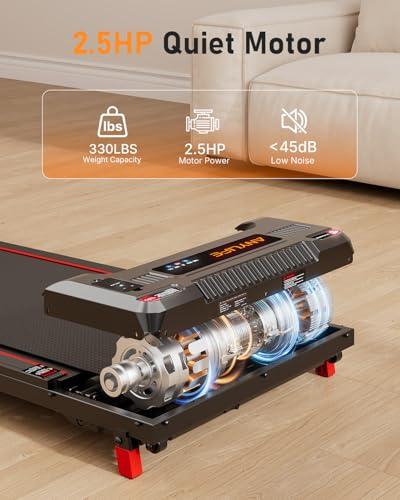 Anylife Walking Pad Treadmill, 2.5HP Portable Under Desk Treadmill with LED Display T5091