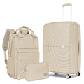 LARVENDER Luggage Sets 3 Piece, 20in Carry On PP Hardshell Suitcase with Spinner Wheels Q3160