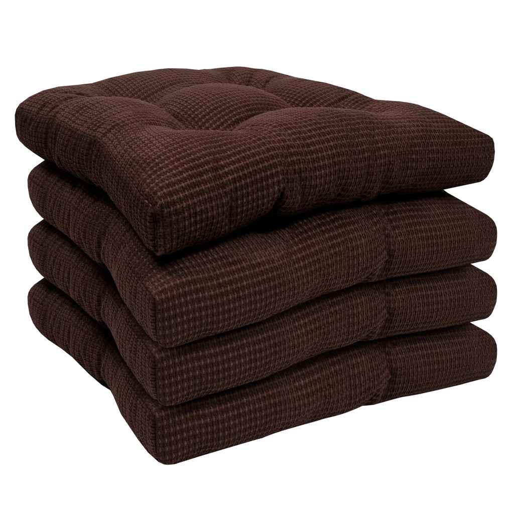 Fluffy Memory Foam Non Slip Chair Cushion Pad 4 Pack Chocolate J833061