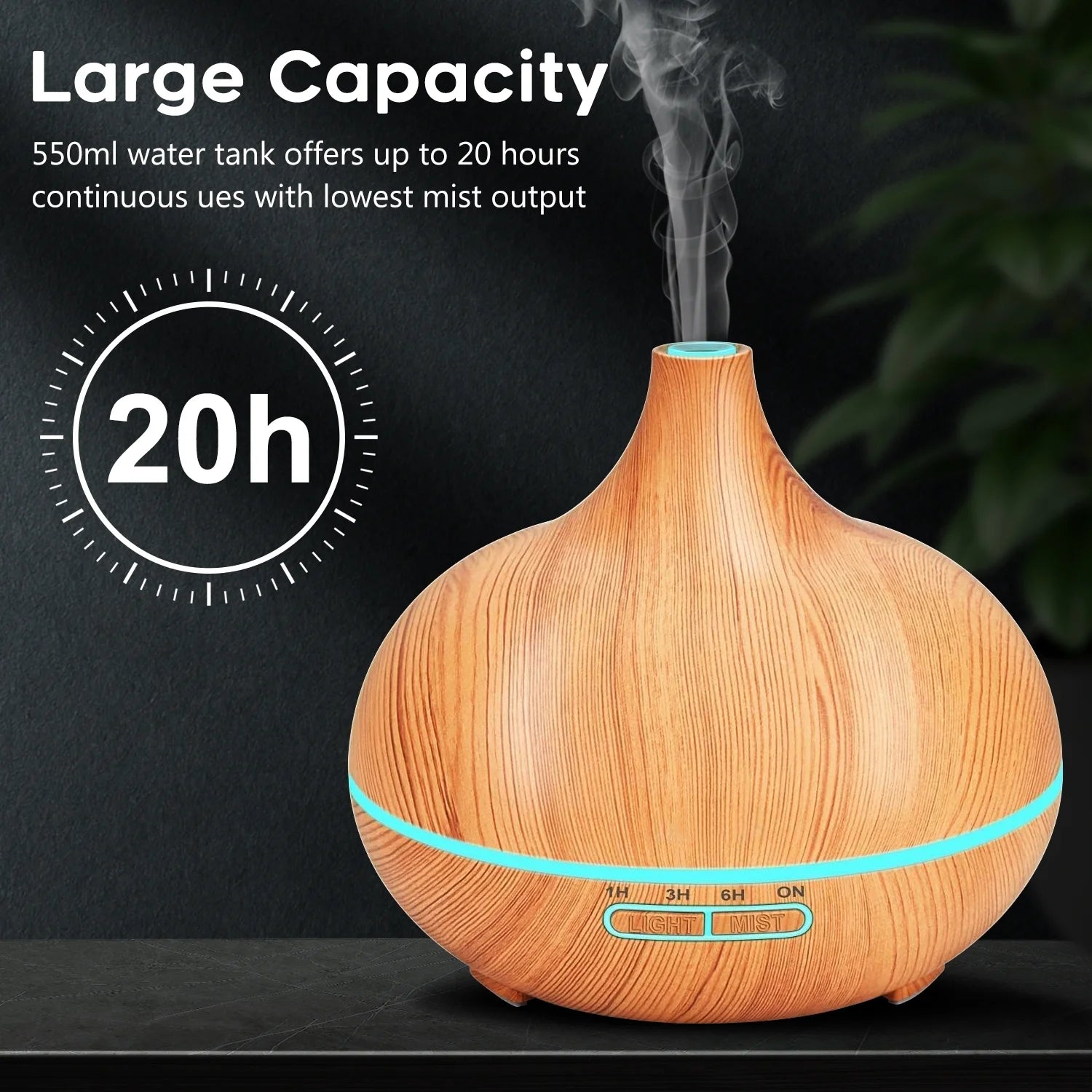 Essential Oil Diffuser 550ml Ultrasonic Aromatherapy Gift Set Y257385