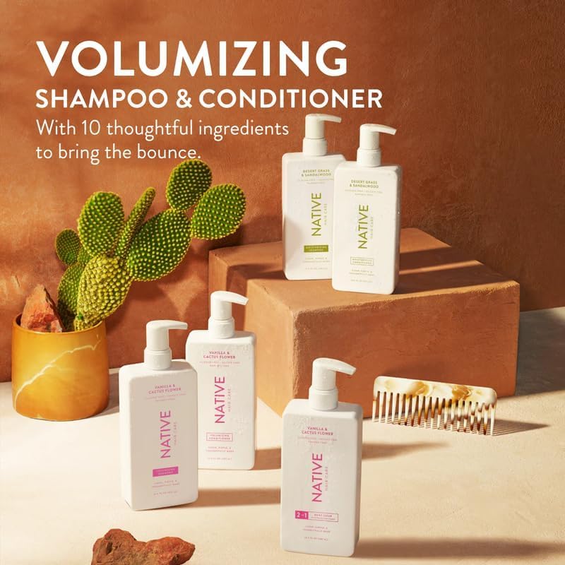 Native Shampoo and Conditioner, Sulfate & Dye Free, Almond & Shea Butter, 16.5 fl oz each (2 pack) B27204