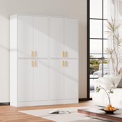 Cozy Castle 71" Tall Kitchen Pantry Cabinet with Doors and Shelves, Gray R70739