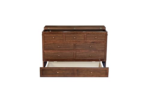 Queen Murphy Bed with Desk and Removable Shelves, USB Port, White H566492