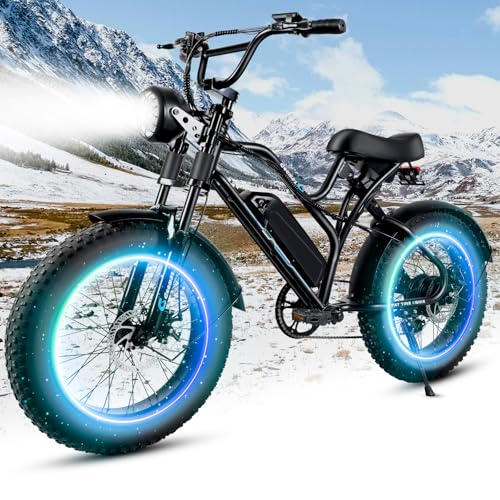 Fat Tire Electric Bike for Adults,1500W 32 Mph Top Speed Motorcycle Design Ebike, 48v 15.6AH 25-50 miles Long Range E Bike for Men and Women,All Terrain Motorbikes 20x4" Adult Electric Bicycles E-bike