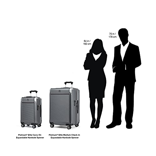 Travelpro Platinum Elite Hardside Expandable Carry-On Luggage, 8 Wheel Spinner, TSA Lock, 20-Inch X826544