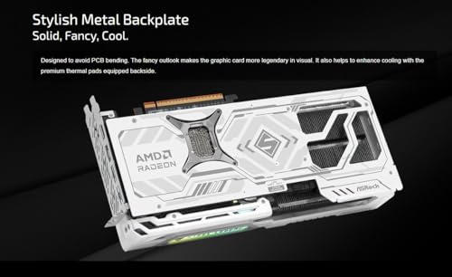 ASRock AMD Radeon RX 9070 XT Steel Legend 16GB White Graphics Card P321244