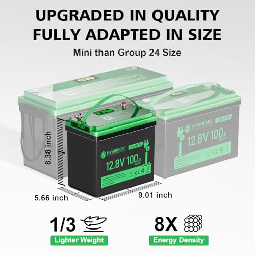 12V 100Ah LiFePO4 Lithium Battery with 100A BMS U8311