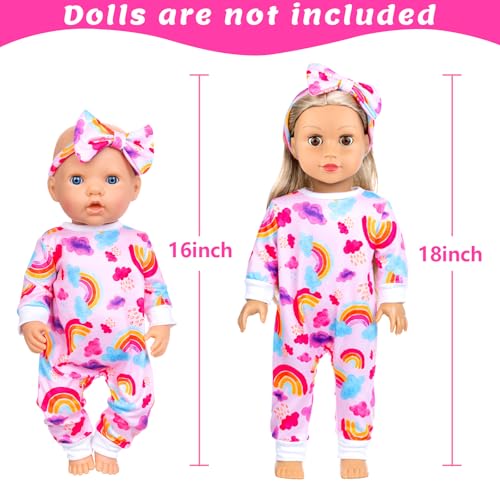 Ecore Fun 5 Sets Baby Doll Clothes and Headbands for 14-16 Inch Dolls R1250