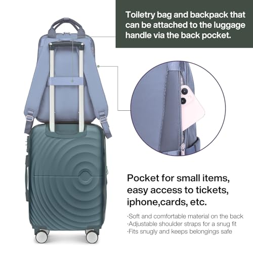 LARVENDER Luggage Sets 3 Piece, 20in Carry On PP Hardshell Suitcase with Spinner Wheels Q3160