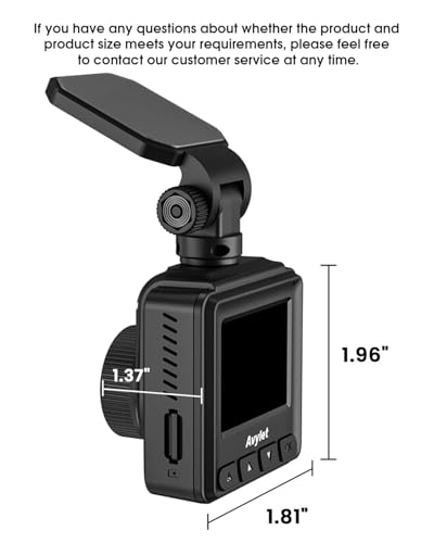 Dash Cam WiFi 2K Front Car Camera with App, Night Vision, Parking Monitor S184625