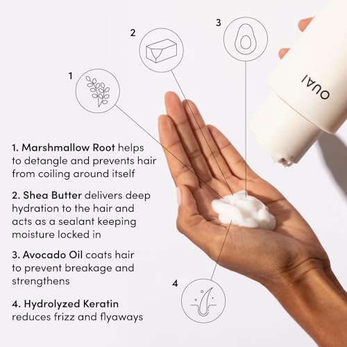 OUAI Fine Shampoo and Conditioner Set - Sulfate Free for Fine Hair, 10 Fl Oz T257