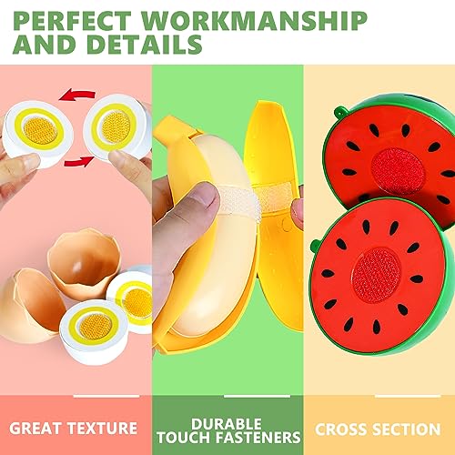 Play Food Set for Kids Kitchen, Pretend Toy with 2 Baskets J150