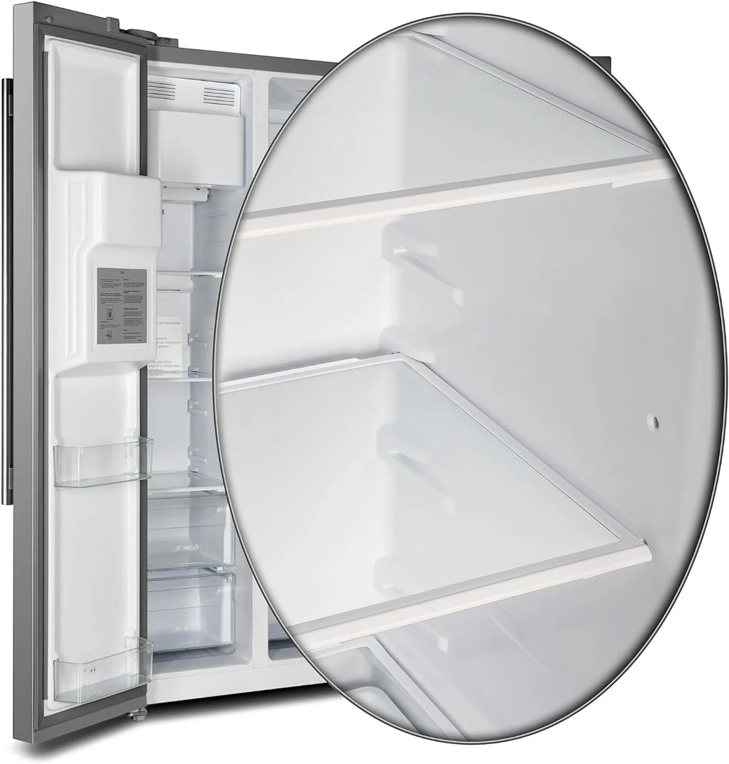 Salerno 36" Side by Side 20 Cu.Ft Stainless Steel Refrigerator with Ice Maker D68707