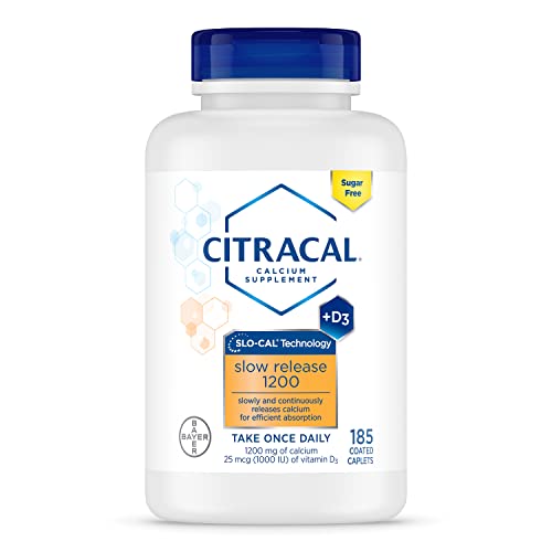 Citracal Slow Release 1200 Calcium Citrate with Vitamin D3, 185 Count Z2593